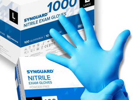 Pack de 1000 guantes de nitrilo talla L sin polvo, hipoalergénicos y certificados CE Embalaje Deteriorado (Cad: 30 09 2026) Discount