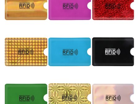 (Falta 1 - Incluye 8) - Pack de Fundas Coloridas para Tarjetas de crédito con Bloqueo RFID, Soportes para Tarjetas RFID, Protectores para Tarjetas de crédito, Protector de Tarjetas de Identidad para Mujeres y Hombres Embalaje Deteriorado Sale