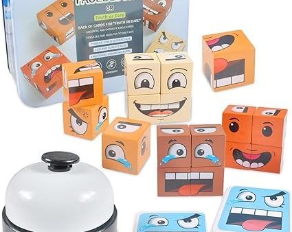 Puzzle Expresiones de Madera, Puzzle de Madera de Expresión Facial, Expresión Puzzle Bloque de Construcción, Montessori Interactivo Juguete Rompecabezas Cubos MáGicos Emoji, para Niños 3+ Años Embalaje Deteriorado For Discount