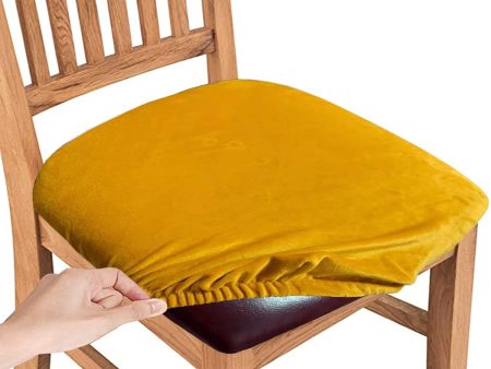 (Falta 1 funda, Incluye 5) - Fundas De Terciopelo para Asiento De Silla, Set de 6 Embalaje Deteriorado For Discount