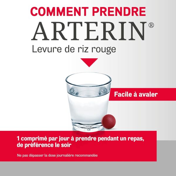 ARTERIN Levadura Roja de Arroz 2,9 mg - Contribuye al funcionamiento normal del corazón* - Complemento alimenticio a base de Levadura Roja de Arroz y *Vitaminas B1-90 Comprimidos - Eco pack
 Embalaje Deteriorado Sale