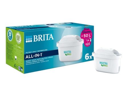 (Falta 1 cartucho, Incluye 5) - Pack de 6 cartuchos de filtro BRITA MAXTRA PRO All-in-1 Embalaje Deteriorado Sale