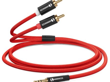 Cable RCA a Jack 3,5 ANNNWZZD, 2 RCA a Jack 3,5 mm, Macho Macho para Smartphone, Tablet, PC, Amplificador De Audio Doméstico 5M Embalaje Deteriorado Supply