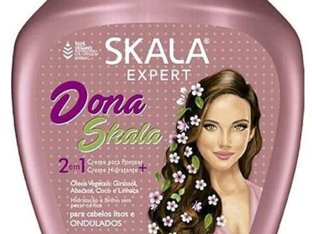 -SKALA EXPERT- Mascarilla Acondicionador Crema de peinado  Dona  -1000ml- 100% Vegano - Ayuda a fortalecer y dar brillo al cabello Embalaje Deteriorado For Discount