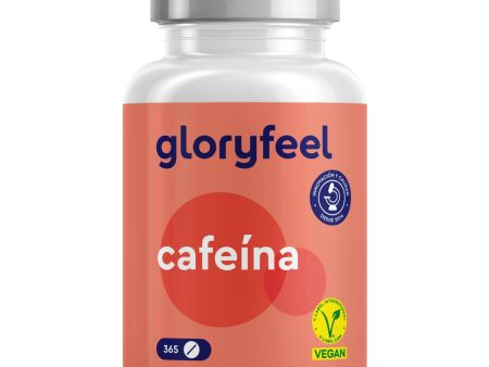 Cafeína Anhidra Pura - 365 Tabletas para 1 año - 200mg por tableta - Estimulante natural en altas dosis de rápido efecto - Estado de alerta y energía - Probado en laboratorio y 100% vegano Embalaje Deteriorado Online