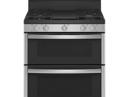 GE Profile 30-inch Freestanding Gas Range with True European Convection Technology PCGB965YPFS For Sale