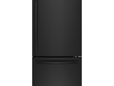 GE 30-inch, 21 cu.ft. Freestanding Bottom Freezer Refrigerator with LED Lighting GBE21AGKBB Online Hot Sale