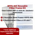 Goodman   Clean Comfort AMP-11-1625-45 Reusable Filter Frame System Kit - Includes Lifetime Reusable Frame MODEL # RFFS 805 and 6 Replacement Filters PART # PP-805 MERV 11 For Sale