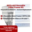 Honeywell 16x25x4 FC100A1029 Reusable Filter Frame System Kit - Includes Lifetime Reusable Frame MODEL # RFFS 805 and 6 Replacement Filters PART # PP-805 MERV 11 Fashion